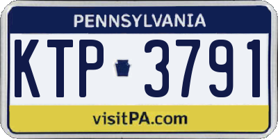 PA license plate KTP3791