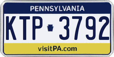 PA license plate KTP3792
