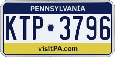 PA license plate KTP3796