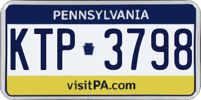 PA license plate KTP3798
