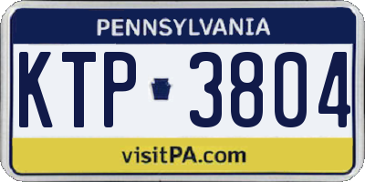 PA license plate KTP3804