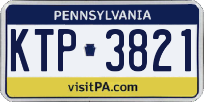 PA license plate KTP3821