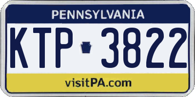PA license plate KTP3822