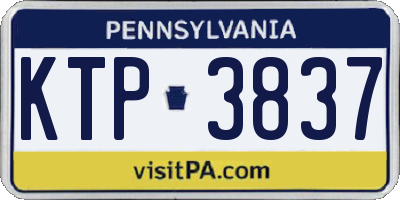 PA license plate KTP3837