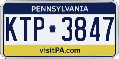 PA license plate KTP3847