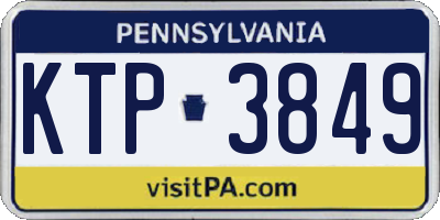 PA license plate KTP3849