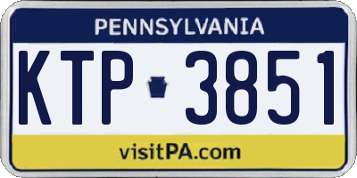 PA license plate KTP3851