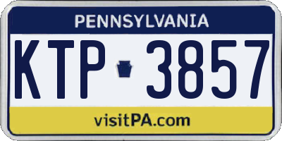 PA license plate KTP3857