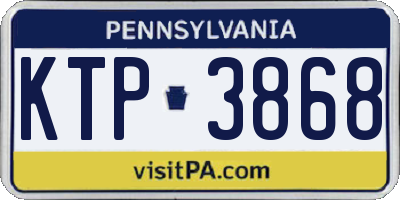 PA license plate KTP3868