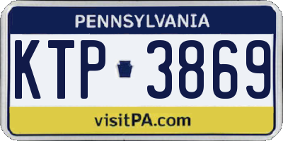 PA license plate KTP3869
