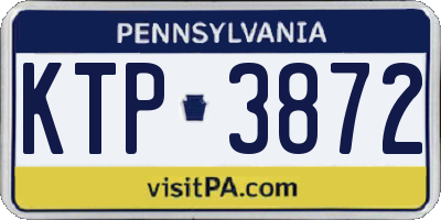 PA license plate KTP3872