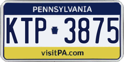 PA license plate KTP3875
