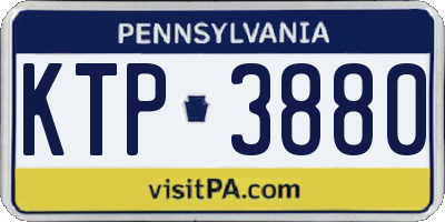PA license plate KTP3880