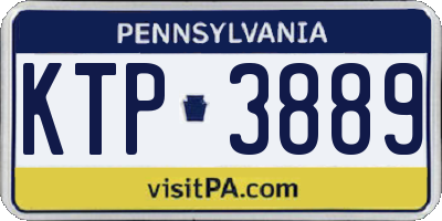 PA license plate KTP3889