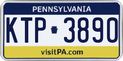 PA license plate KTP3890