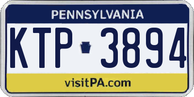 PA license plate KTP3894