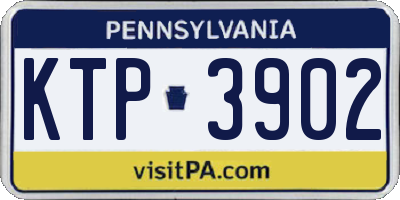 PA license plate KTP3902