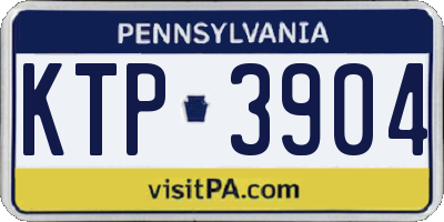 PA license plate KTP3904
