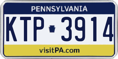 PA license plate KTP3914