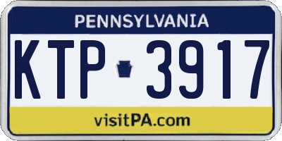 PA license plate KTP3917