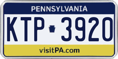 PA license plate KTP3920