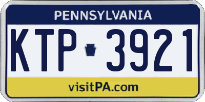 PA license plate KTP3921
