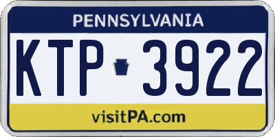 PA license plate KTP3922