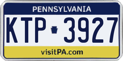 PA license plate KTP3927