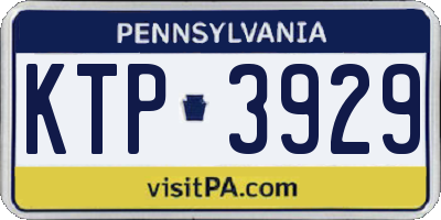 PA license plate KTP3929
