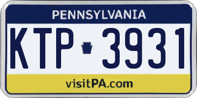 PA license plate KTP3931