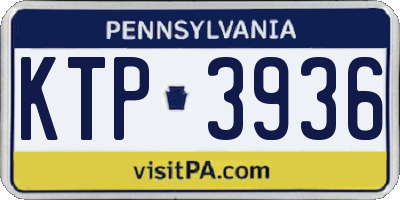 PA license plate KTP3936