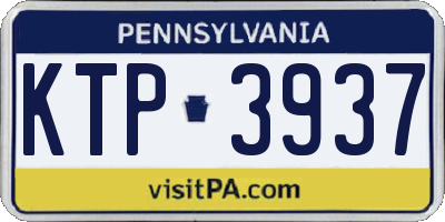 PA license plate KTP3937