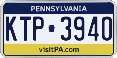 PA license plate KTP3940