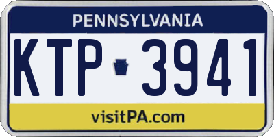 PA license plate KTP3941