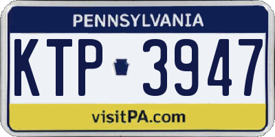 PA license plate KTP3947