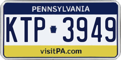 PA license plate KTP3949