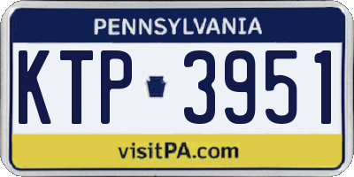 PA license plate KTP3951