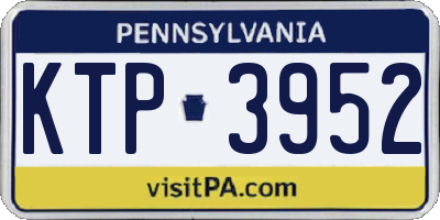 PA license plate KTP3952
