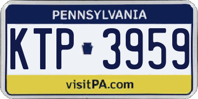 PA license plate KTP3959