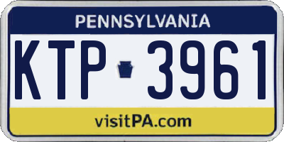 PA license plate KTP3961
