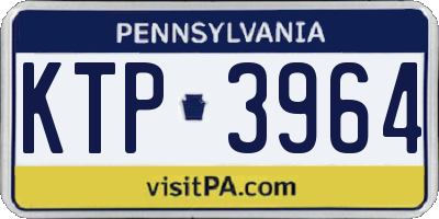 PA license plate KTP3964