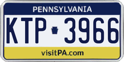 PA license plate KTP3966
