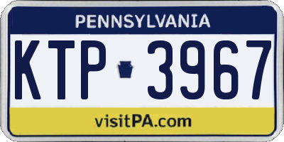PA license plate KTP3967