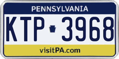 PA license plate KTP3968