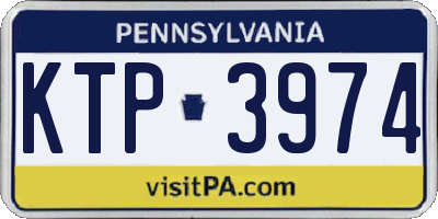 PA license plate KTP3974
