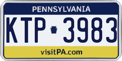 PA license plate KTP3983