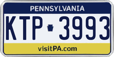 PA license plate KTP3993