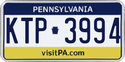 PA license plate KTP3994