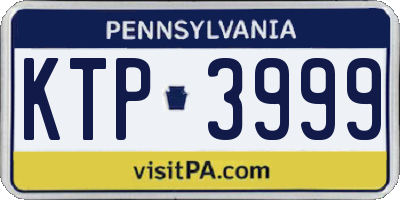 PA license plate KTP3999