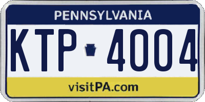 PA license plate KTP4004
